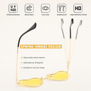 ÉÌƷͼƬ 47 | B0BP6HX1R6 | FEISEDY Polarized Heart Sunglasses Women Men Metal Frame Cute Lovely Glasses UV400 Protection B2375