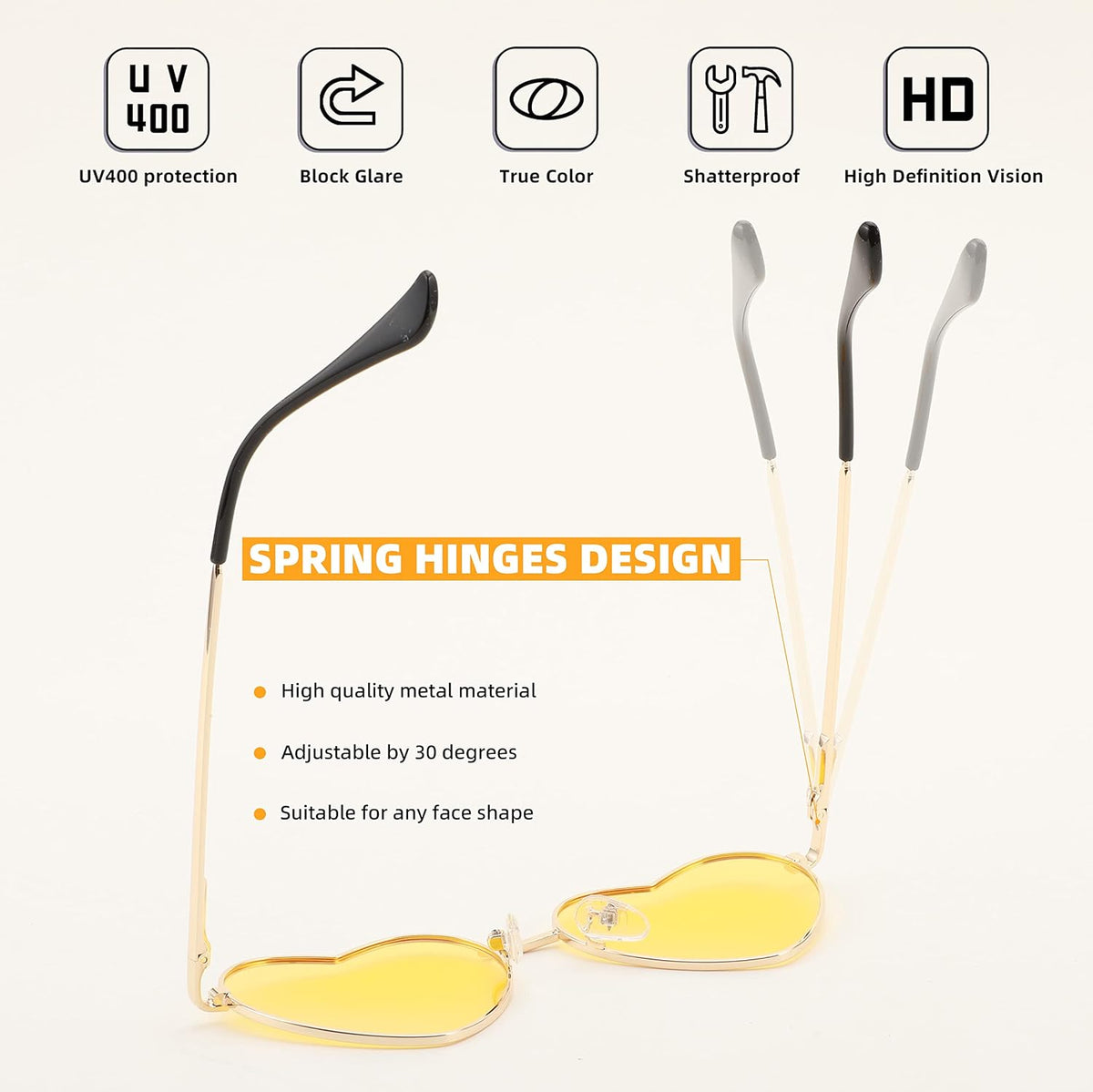 ÉÌƷͼƬ 47 | B0BP6HX1R6 | FEISEDY Polarized Heart Sunglasses Women Men Metal Frame Cute Lovely Glasses UV400 Protection B2375