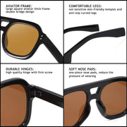 ÉÌƷͼƬ 71 | B09KV1MSHN | FEISEDY Aviator Sunglasses For Women Men Square Chunky Trendy Eyewear B2846