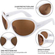 ÉÌƷͼƬ 18 | B0BYX6JXMW | FEISEDY Bug Eye Y2K Oversized Sunglasses Women Men Oval Frame B2391