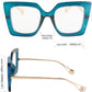商品图片 19 | B08DF5QRXC | FEISEDY Oversized Square Blue Light Blocking Glasses Eye Strain Glare Pearl Inlay Arm Cat Eye Fashion Eyewear B2639