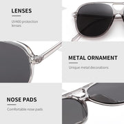 ÉÌƷͼƬ 26 | B0H1WCGC42 | FEISEDY Retro Square Aviator Sunglasses Women Men Double Bridge B0443