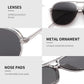商品图片 26 | B0H1WCGC42 | FEISEDY Retro Square Aviator Sunglasses Women Men Double Bridge B0443