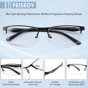 商品图片 5 | B0HBQMR3BM | FEISEDY Photochromic Reading Glasses Blue Light Blocking Readers B1662