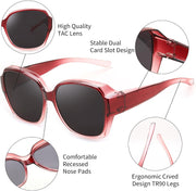 ÉÌƷͼƬ 12 | B0CPJ88KXS | FEISEDY Fit Over Glasses Sunglasses Polarized for Women Sunglasses Over Prescription Glasses Oversized UV Protection B1114