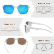 ÉÌƷͼƬ 30 | B0FV3CK7PF | FEISEDY Polarized Sunglasses Men Women Side Shield Goggles Retro Pilot Square Steampunk Fishing Sun Glasses B0348