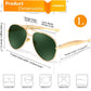 商品图片 15 | B0FKML2SSC | FEISEDY Oversized Aviator Sunglasses Women Men - Retro Gold Metal Chunky Frame, UV400 for Driving & Daily Wear B0311