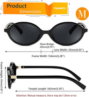 ÉÌƷͼƬ 37 | B0DTHVTKB5 | FEISEDY Retro Oval Sunglasses for Women 90s Narrow Round Lightweight Shades Y2k Trendy Sunnies B1171