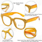 商品图片 31 | B0DBQFZT73 | FEISEDY Retro Square Thick Big Frame Blue Light Blocking Reading Glasses Anti Glare Digital Eyestrain Reader B2523