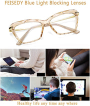 ÉÌƷͼƬ 12 | B07S9JPPPF | FEISEDY Crystal Cat Eye Glasses Frame Blue Light Blocking Computer Eyewear B2500