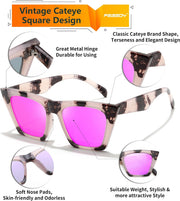 ÉÌƷͼƬ 45 | B0C5378735 | FEISEDY Vintage Square Cat Eye Sunglasses Women Trendy Cateye Sunglasses B2473