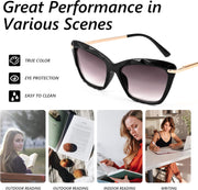 商品图片 7 | B09XDZ71JH | FEISEDY Vintage Cat Eye Reading Sunglasses Full Lens Women Sun Reader Glasses Spring Hinges B2896