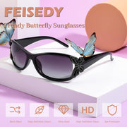 ÉÌƷͼƬ 14 | B0CNRQ7WVZ | FEISEDY Y2K Women Polarized Sunglasses Butterfly Wrap Around UV400 Shades