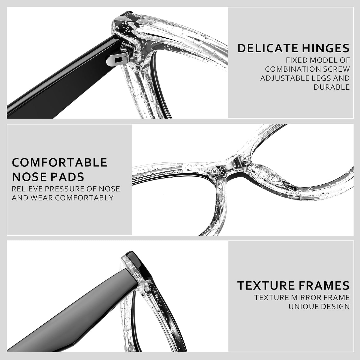 商品图片 11 | B0D56HXLGF | FEISEDY Blue Light Blocking Glasses Women Vintage Cat Eye Frame Anti Fatigue B0169
