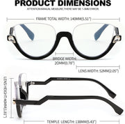 ÉÌƷͼƬ 7 | B0CJFLY9C9 | FEISEDY Reading Glasses for Women Fashion Half Frame Cat Eye Glasses Anti Glare Eyeglasses B0067