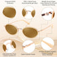商品图片 23 | B0GX9GL5XF | FEISEDY Polarized Oval Metal Sunglasses for Women Men Classic Retro B0439