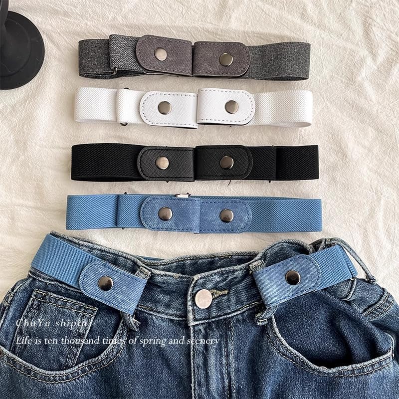商品图片 9 | B0FQ2SBWQJ | No Buckle Elastic Belt for Men & Women – Stretch Adjustable Invisible Belts for Jeans & Pants
