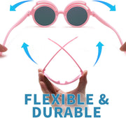 ÉÌƷͼƬ 42 | B0CQBTQZFP | FEISEDY Baby Polarized Round Sunglasses Flexible Rubber Shades with Strap for Infant Toddler Newborn Age 0-24 Months B0060