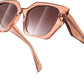 005 Champagne Crystal / 52 Millimeters | B0CNCWQ19P | FEISEDY Trendy Polarized Sunglasses, Oversized Irregular TR Frame for Women Men, Retro Shades UV400 B0016
