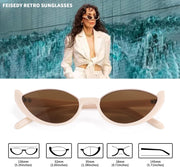 ÉÌƷͼƬ 7 | B09P86RSS8 | FEISEDY Fashion Small Cat Eye Sunglasses for Women Retro Trendy Cool Sun Glasses B2864