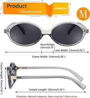 ÉÌƷͼƬ 51 | B0DTHVTKB5 | FEISEDY Retro Oval Sunglasses for Women 90s Narrow Round Lightweight Shades Y2k Trendy Sunnies B1171