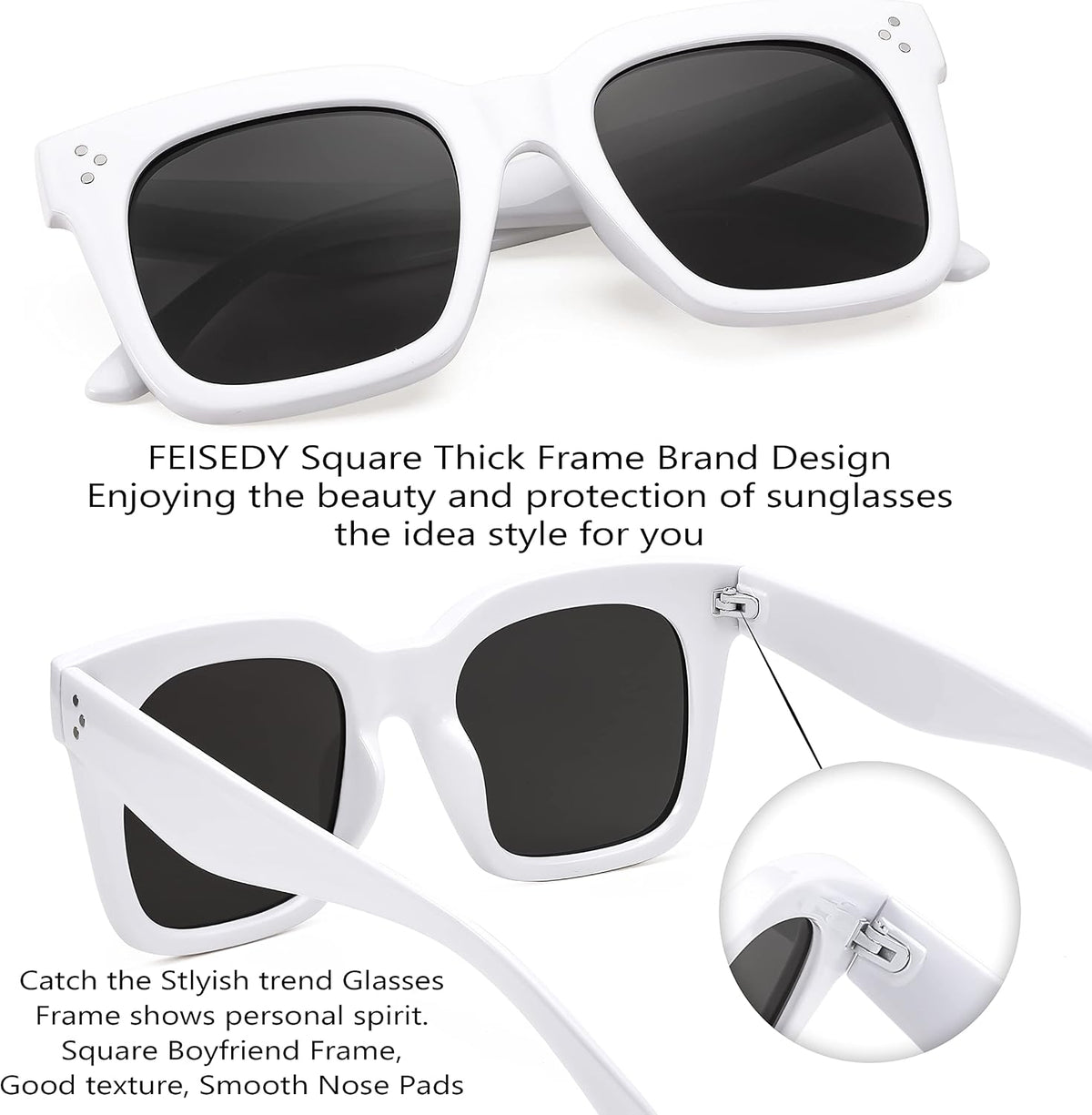 ÉÌƷͼƬ 12 | B07Q31N6CH | FEISEDY Vintage Butterfly Sunglasses Designer Luxury Sun Glasses B2486