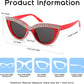 商品图片 19 | B0BZ7YMM4F | FEISEDY Oversized Women Cat Eye Rhinestone Sunglasses Costume Party B2360