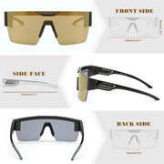 ÉÌƷͼƬ 16 | B0D4Y6RY37 | FEISEDY Sunglasses Men Women, Big Oversized Square Frame,UV400 Mirrored Sun Glasses, Cycling Driving Fishing Hiking B0064