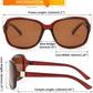 商品图片 48 | B0FZKDK786 | FEISEDY Polarized Sunglasses for Women Classic Vintage UV400 Shade | Trendy Square Wraparound Ladies Sun Glasses B0309