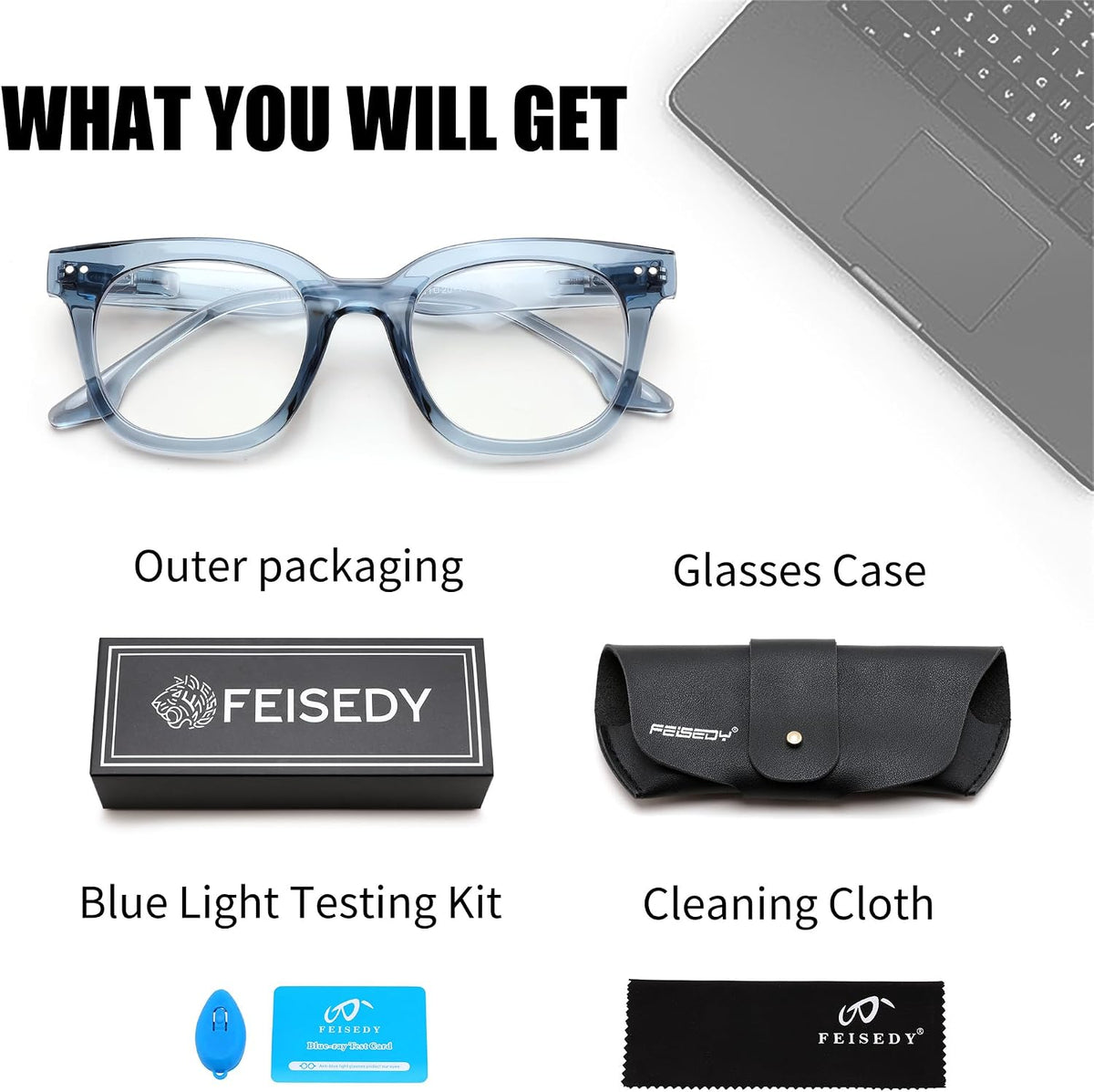 商品图片 27 | B0HCTFJTY2 | FEISEDY Blue Light Blocking Reading Glasses for Women Men B0401