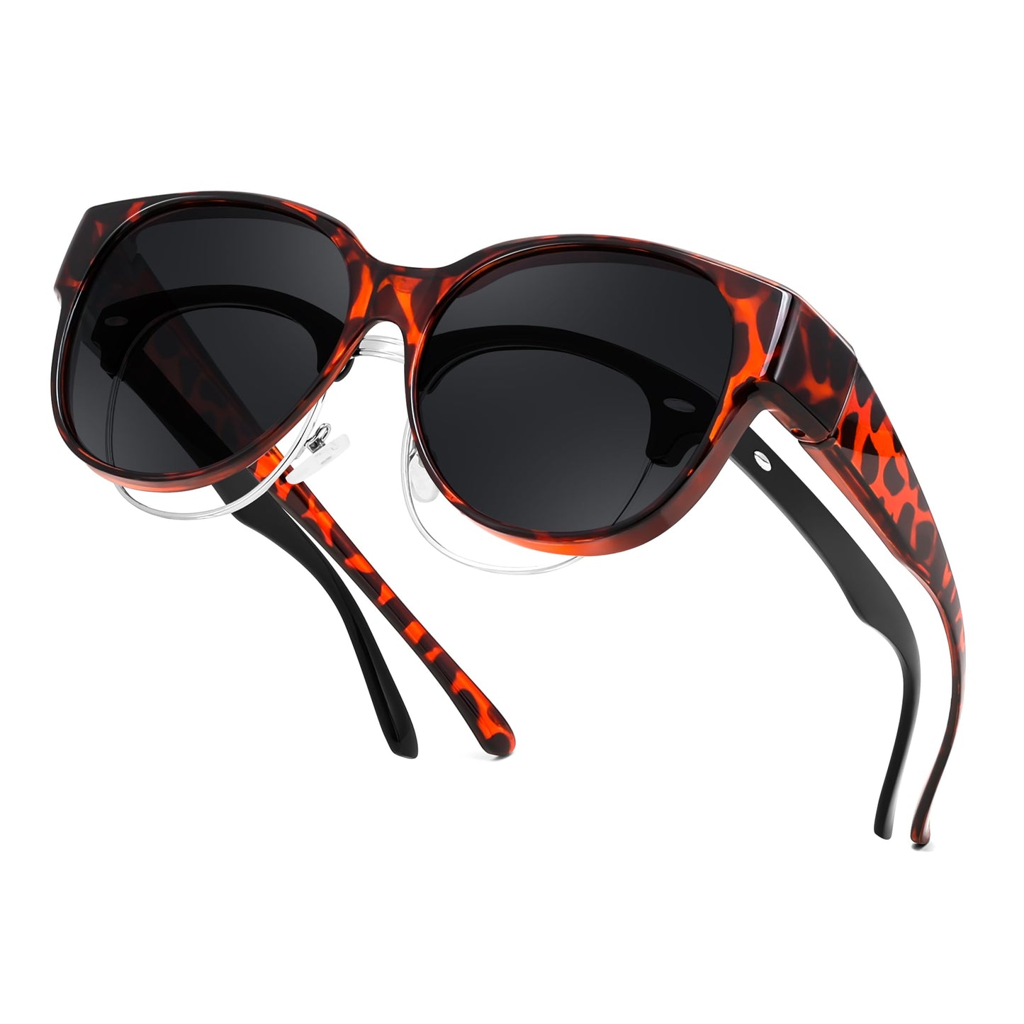 FEISEDY Fit Over Glasses Polarized Sunglasses, UV400 Protection for Driving & Outdoor Activities B0328
