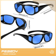 ÉÌƷͼƬ 22 | B0FWBRF3SR | FEISEDY Fit Over Glasses Sunglasses, Work Safety Goggles for Men Women, Wrap Around Sunglasses Outdoors B0343