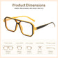 商品图片 24 | B0D3P82MGV | FEISEDY Blue Light Blocking Glasses, Aviator Frame Computer Reading/Gaming/TV/Phones Glasses for Women Men B0165