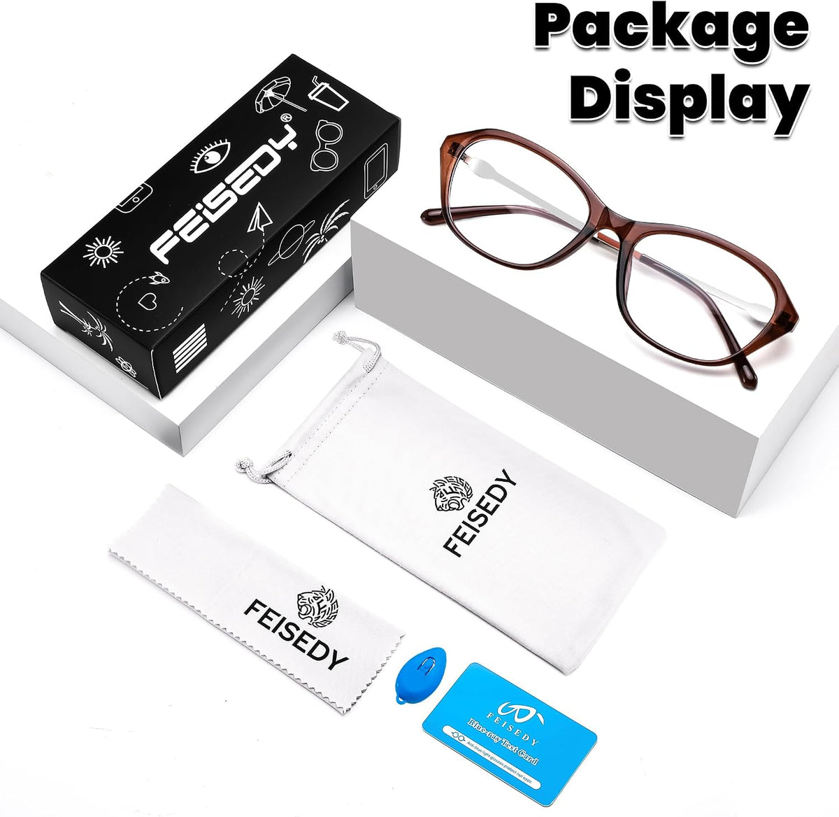 ÉÌƷͼƬ 25 | B0DXK32V6F | FEISEDY Fashion Rectangular Blue Light Glasses for Women Retro Small Frames Vintage Trendy 90s Square Eyeglasses B0255