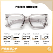 ÉÌƷͼƬ 30 | B0DXDYMMPM | FEISEDY Retro Blue Light Blocking Glasses for Women Men 90s Classic Rectangle Frame Thick Chic Computer Eyeglasses B2383R