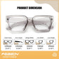 商品图片 30 | B0DXDYMMPM | FEISEDY Retro Blue Light Blocking Glasses for Women Men 90s Classic Rectangle Frame Thick Chic Computer Eyeglasses B2383R