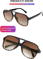 ÉÌƷͼƬ 157 | B0CB543WBD | FEISEDY Vintage Retro 70s Plastic Aviator Sunglasses Women Men Classic Large Squared Frame B2751