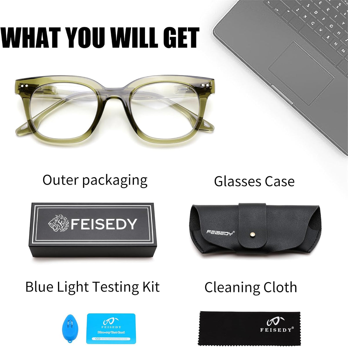 商品图片 20 | B0HCTFJTY2 | FEISEDY Blue Light Blocking Reading Glasses for Women Men B0401
