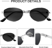 ÉÌƷͼƬ 18 | B0GVDQNHD2 | FEISEDY Oval Metal Sunglasses for Women and Men, Classic UV400 Protection Shades Retro Trendy Driving Fishing Eyewear B0430