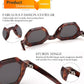 商品图片 28 | B0CSJQ26W8 | FEISEDY Octagon Sunglasses for Women - Thick Frame Fashion Rectangle Sun Glasses - Summer UV400 Protection