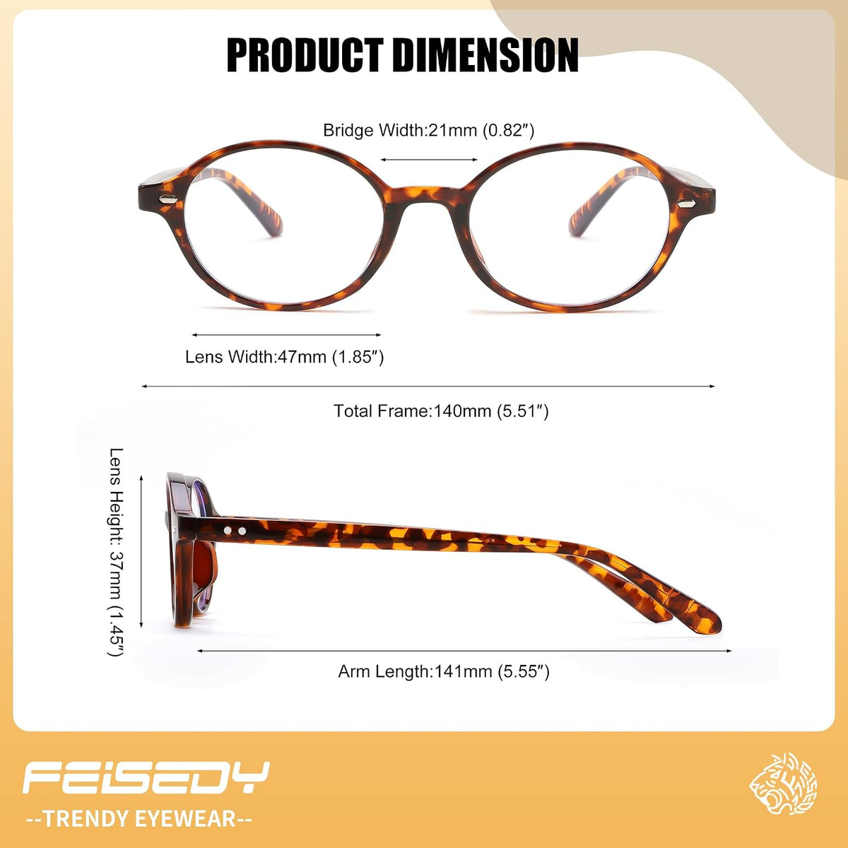 ÉÌƷͼƬ 24 | B0DJ4YNFXZ | FEISEDY Vintage Oval Blue Light Glasses for Women Men Stylish Lightweight 90s Eyeglasses Fake Nerd Y2k Eyewear Frame B0242