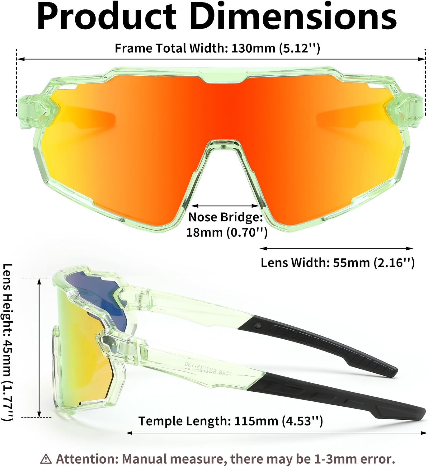 商品图片 30 | B0D6XZ67Q2 | FEISEDY Kids Teens Baseball Polarized Sunglasses Lightweight Frame UV400 Sports Cycling Shades for Boys Girls B0190