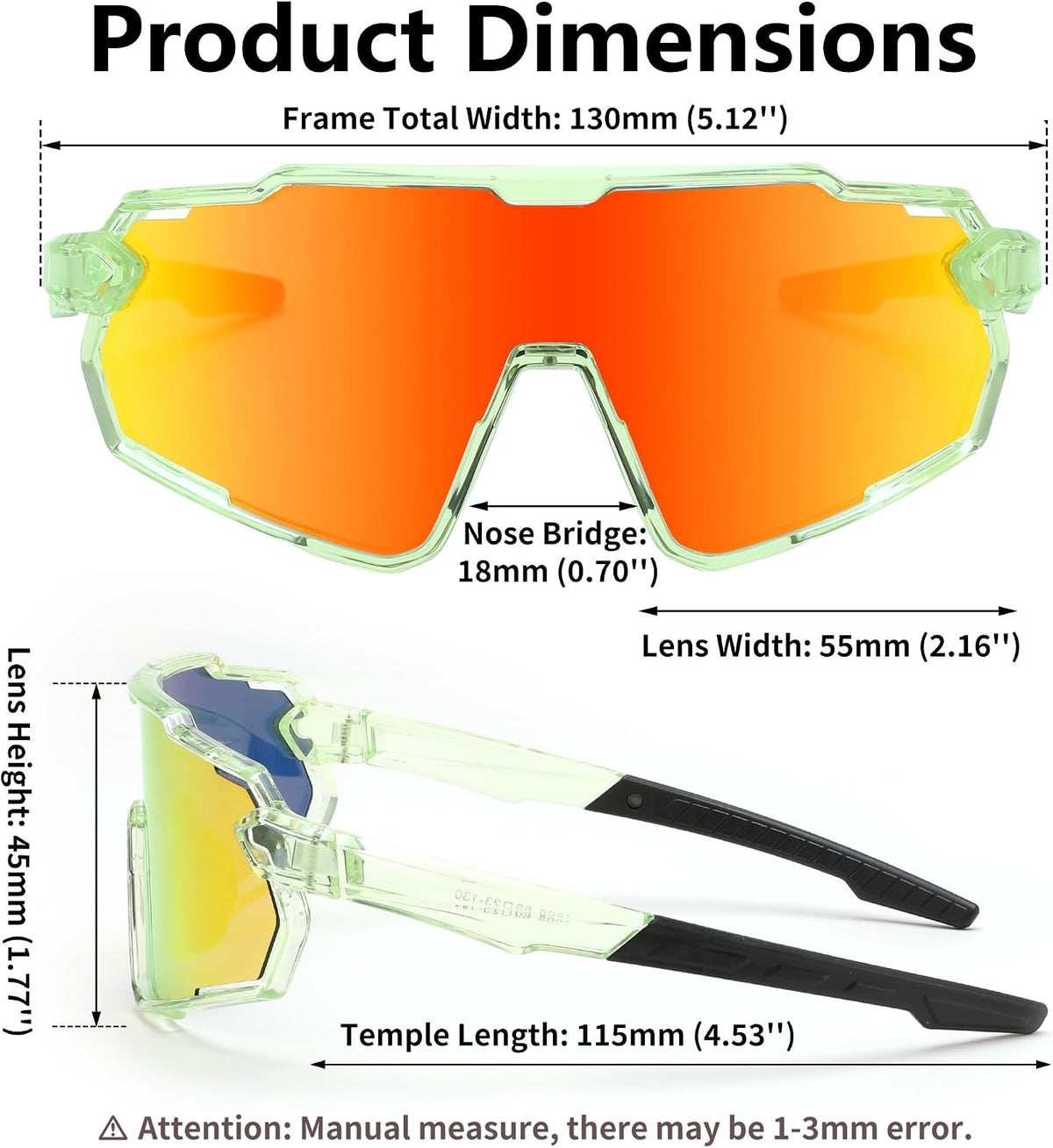 ÉÌƷͼƬ 30 | B0D6XZ67Q2 | FEISEDY Kids Teens Baseball Polarized Sunglasses Lightweight Frame UV400 Sports Cycling Shades for Boys Girls B0190