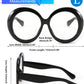 商品图片 24 | B0CQ26NQZS | FEISEDY Oversized Blue Light Blocking Glasses Women Men Retro Big Round Frame Eyewear Clear Lens Computer Glasses B2997