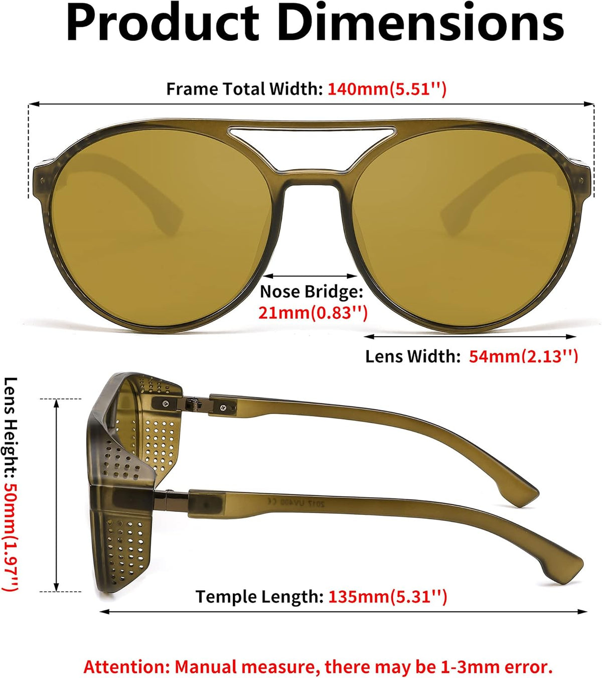 ÉÌƷͼƬ 14 | B0B6HWK6X1 | FEISEDY Classic Steampunk Sunglasses for Men Women Retro Round Gothic Shades Eyewear UV400 Protection B2957
