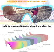 ÉÌƷͼƬ 37 | B0C7189J4Z | FEISEDY Men Sunglasses, Polarized Cycling Sunglasses, UV400 Sports Baseball Running Fishing Hiking Shades B2372