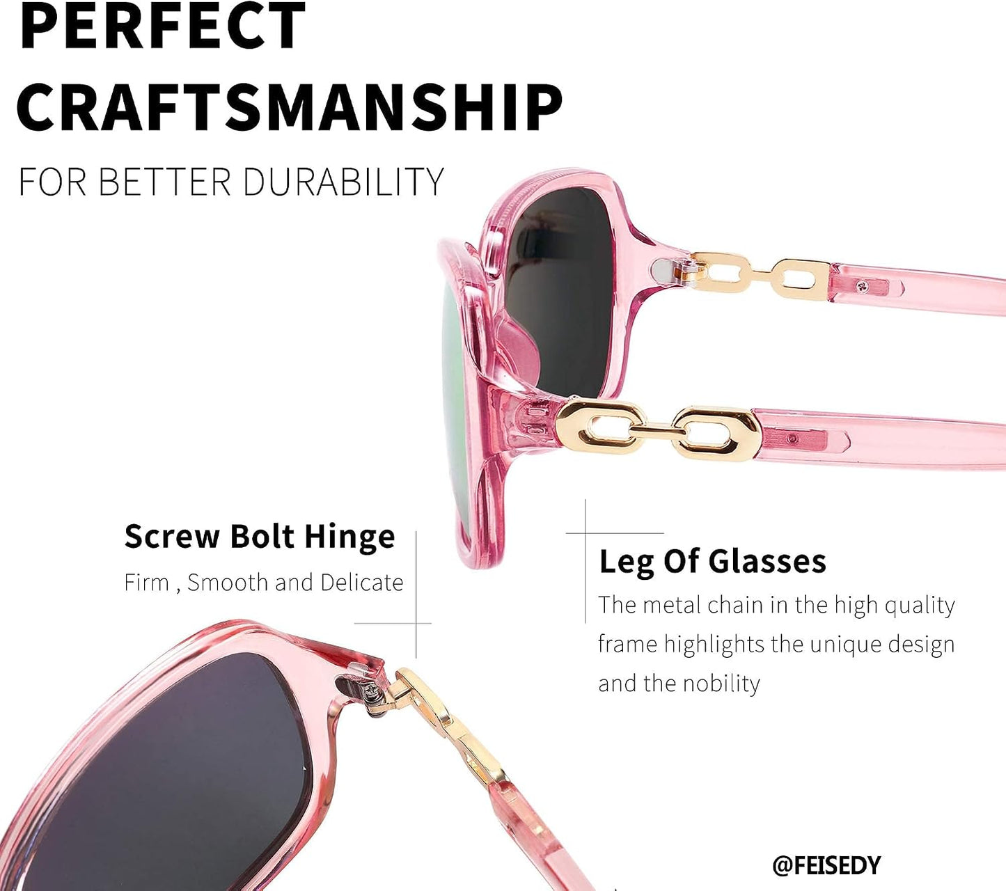 商品图片 7 | B08LPZDDKZ | FEISEDY Womens Polarized Sunglasses Square Wraparound Shades UV400 Mirrored Trendy Sun Glasses for Women B2526