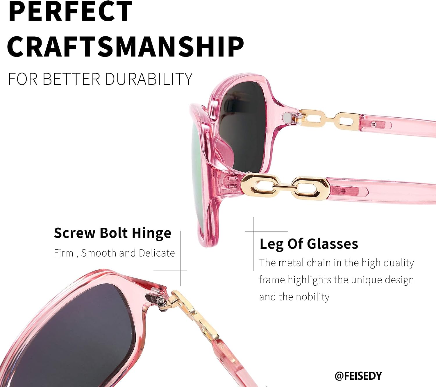 商品图片 7 | B08LPZDDKZ | FEISEDY Womens Polarized Sunglasses Square Wraparound Shades UV400 Mirrored Trendy Sun Glasses for Women B2526