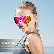 ÉÌƷͼƬ 2 | B0D5D4T92Q | FEISEDY Sports Sunglasses for Men and Women,Oversized One Piece Reflective Lens Cycling Sunglasses B0178