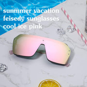 ÉÌƷͼƬ 6 | B0854JYPB2 | FEISEDY Classic Siamese One Piece Sunglasses Nice Rimless Stylish Retro Design for Women Men B2574